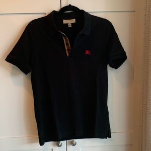 Men’s Burberry short-sleeved black polo